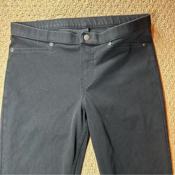 Hue Black Stretch Solid Color Denim Jeans Legging - Picture 7 of 7